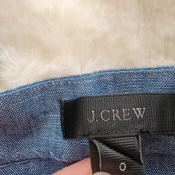 J. Crew Chambray Embellished Tie Shoulder Top, XS - Picture 12 of 13